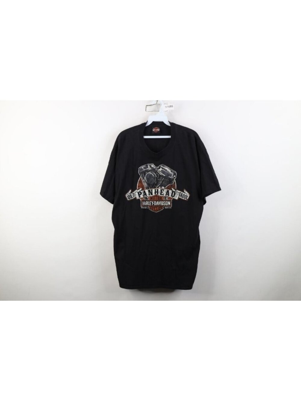 Vintage Y2K Harley Davidson Mens XL Fade Old Skool Panhead Motorcycle T-Shirt